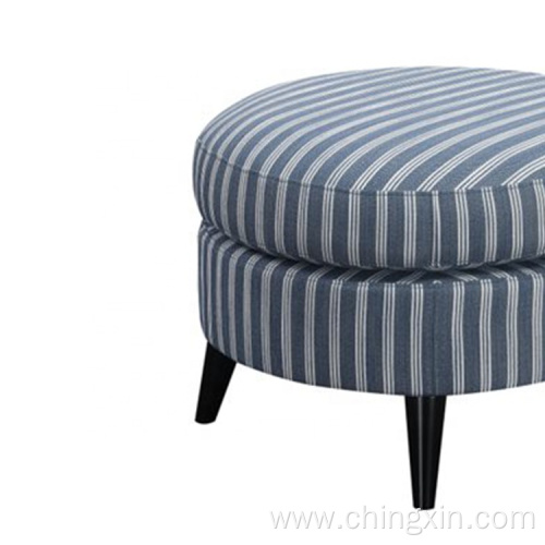 Brown Stripe KD Fabric Leisure Living Room Stool